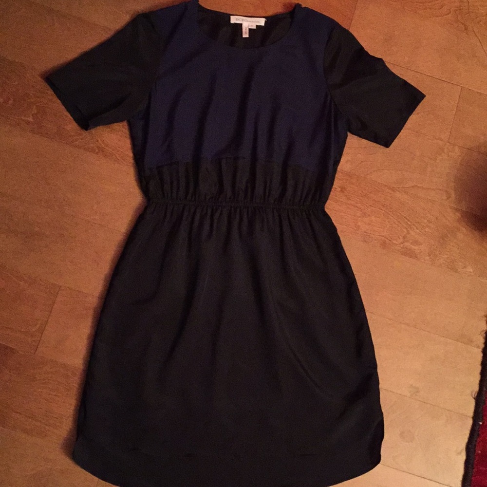 BCBG navy and black dress